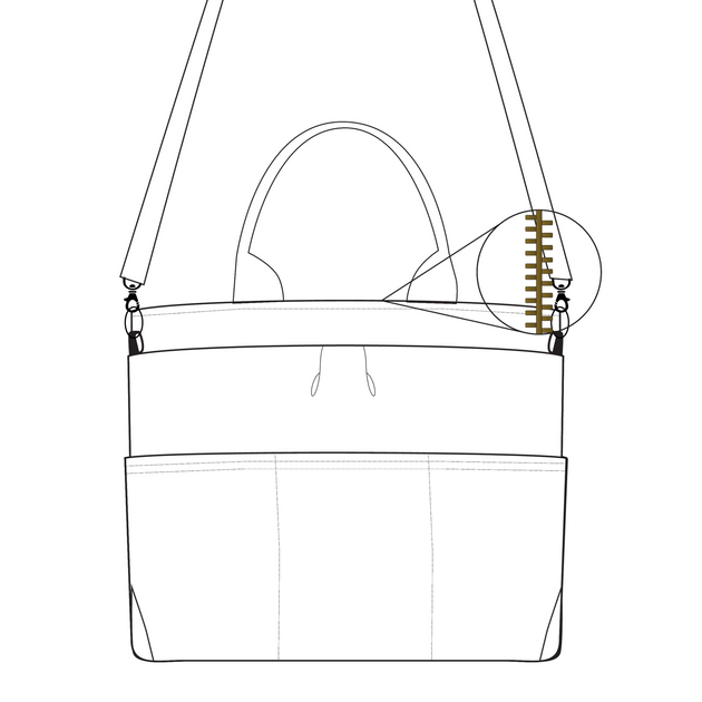 Inside Zipper Pocket Option Rebekah Scott Designs